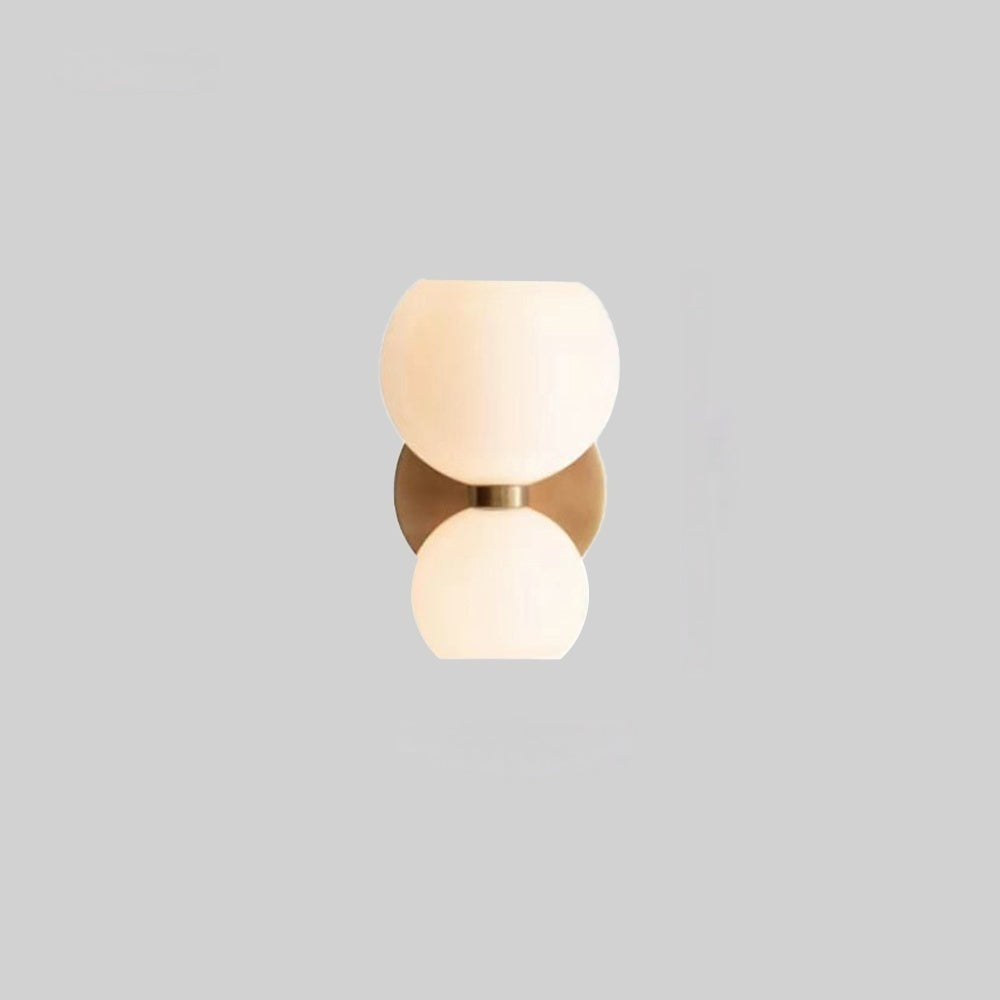 Valentina moderne timeglasformet LED-væglampe i metal/glas, hvid, stue