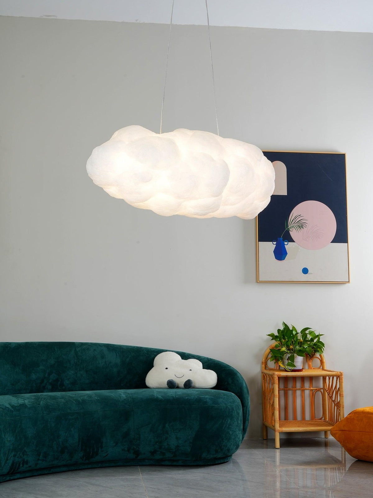 Nively pendellampa i fibersilke
