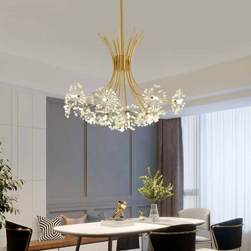 Arisha nútímaleg art deco-kristalskerti-lík króna, svart/gyllt