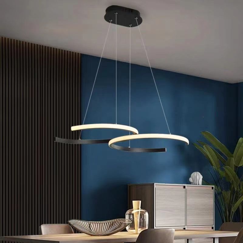 Arisha modern minimalistisk pendellampa, dubbel-C