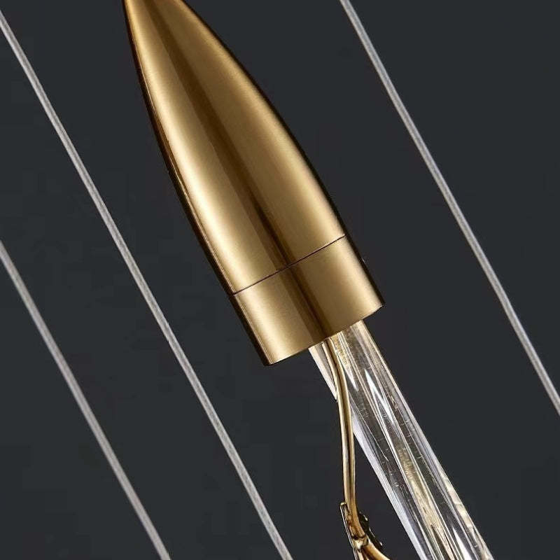 Arisha elegant blommig pendellampa i metall/glas, sovrum