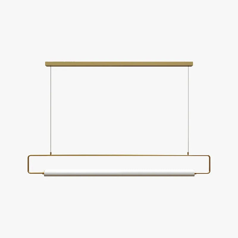 Arisha modern minimalistisk rektangulär linjär pendellampa, guld/svart