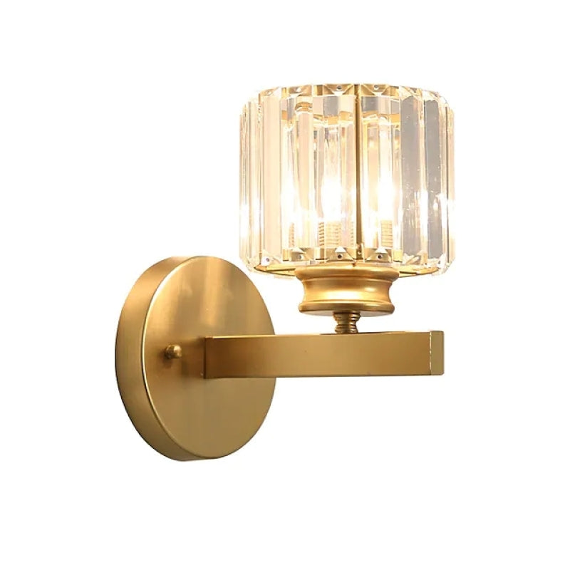 Arisha moderne LED-krystalvæglampe, firkantet/rund