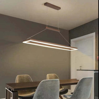 Edge Modern Rektangulär Hängande Pendellampor Vardagsrum Matsal