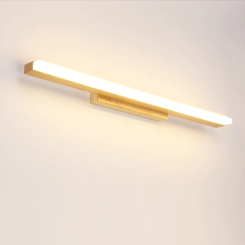 Arisha modern minimalistisk linjär vägglampa i trä, trä/valnöt