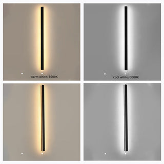 Edge Minimalistisk Linjär Metall Vägglampa Utomhus Balkong