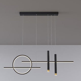 Madina Modern Pendellampa Svart/Guld LED Design Vardagsrum