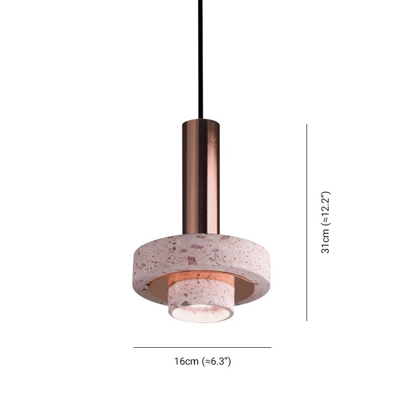 Arisha Modern LED Art Deco Colorful Pendant Light, Terrazzo