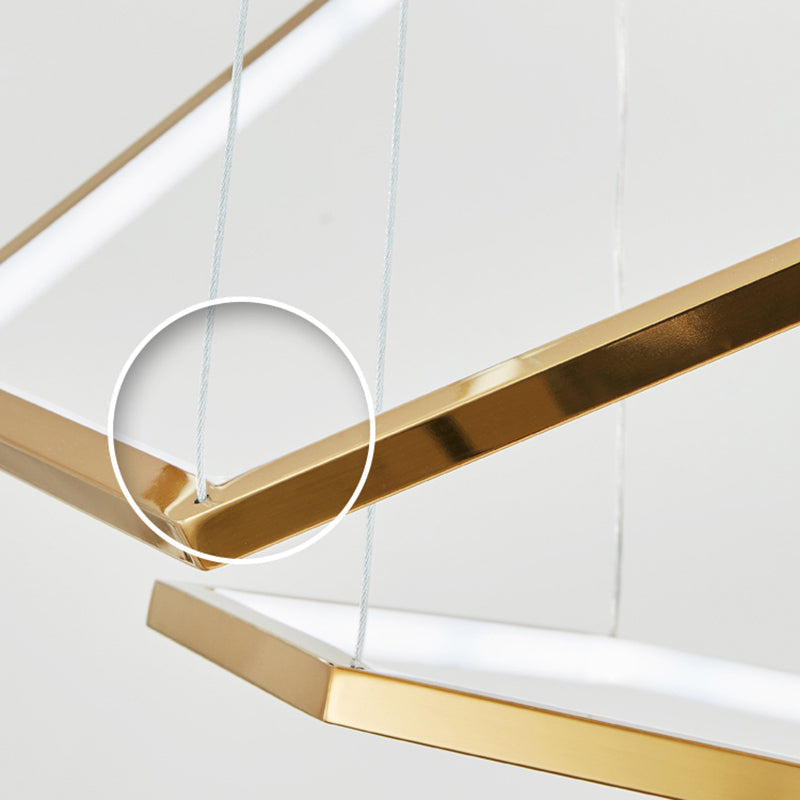 Arisha minimalistisk geometrisk metalpendel, guld, gør-det-selv