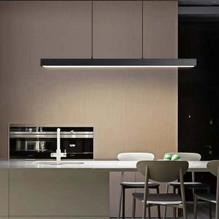 Edge Modern Design Linjär Metall LED Pendellampa Matsal