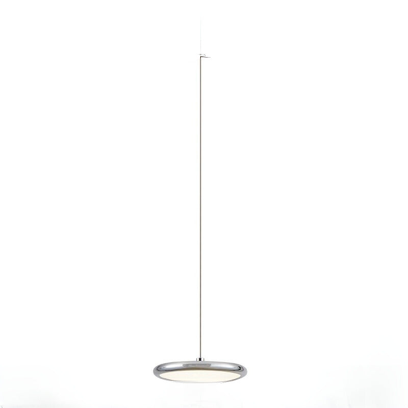 Aria modern minimalistisk pendellampa i röd, svart och silverfärgad metall – sovrum
