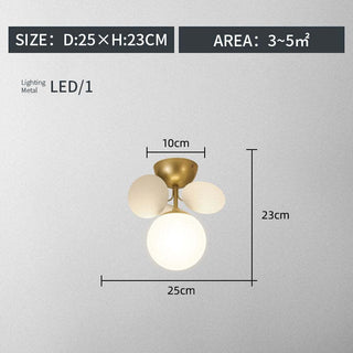 Jevon Ljuskrona Köksö Glas Klot LED Sovrum/Vardagsrum