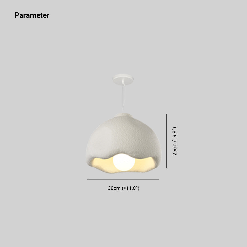 Avi Flower Shape Pendant Light, White, Living Room, Bedroom