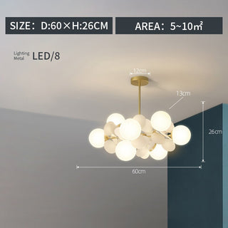 Jevon Ljuskrona Köksö Glas Klot LED Sovrum/Vardagsrum