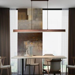 Edge Modern Design Linjär Metall LED Pendellampa Matsal