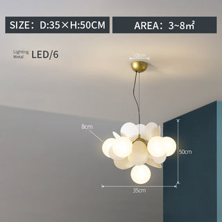Jevon Ljuskrona Köksö Glas Klot LED Sovrum/Vardagsrum
