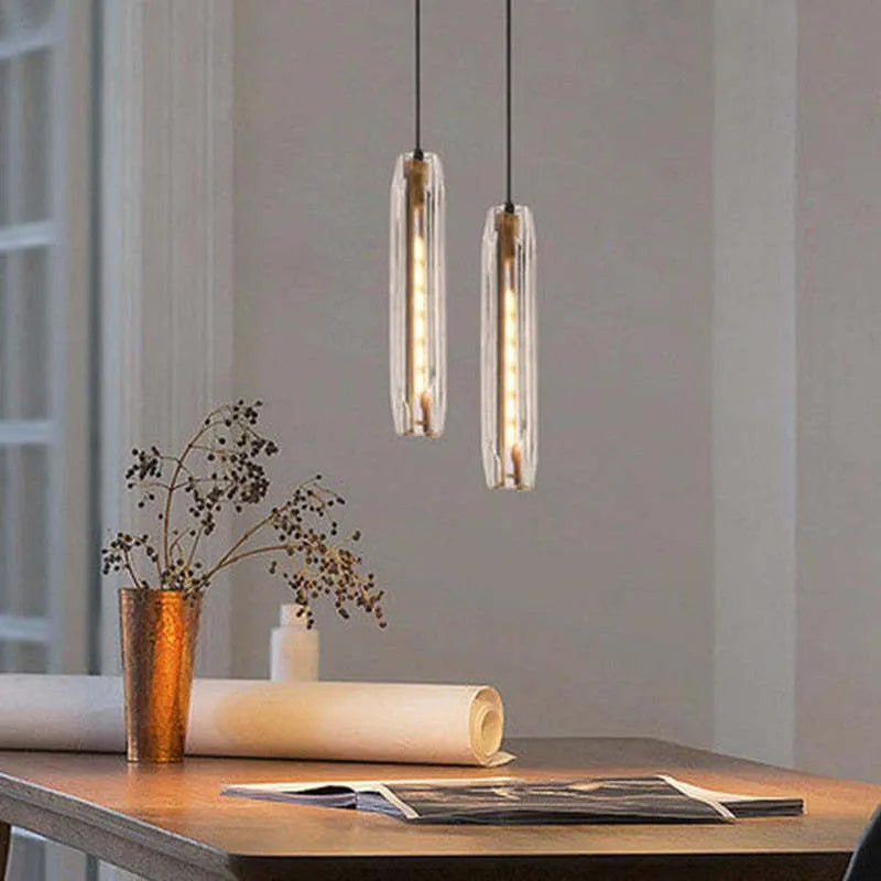 Orinex messinkinen design-lasiriippuvalaisin, savunharmaa