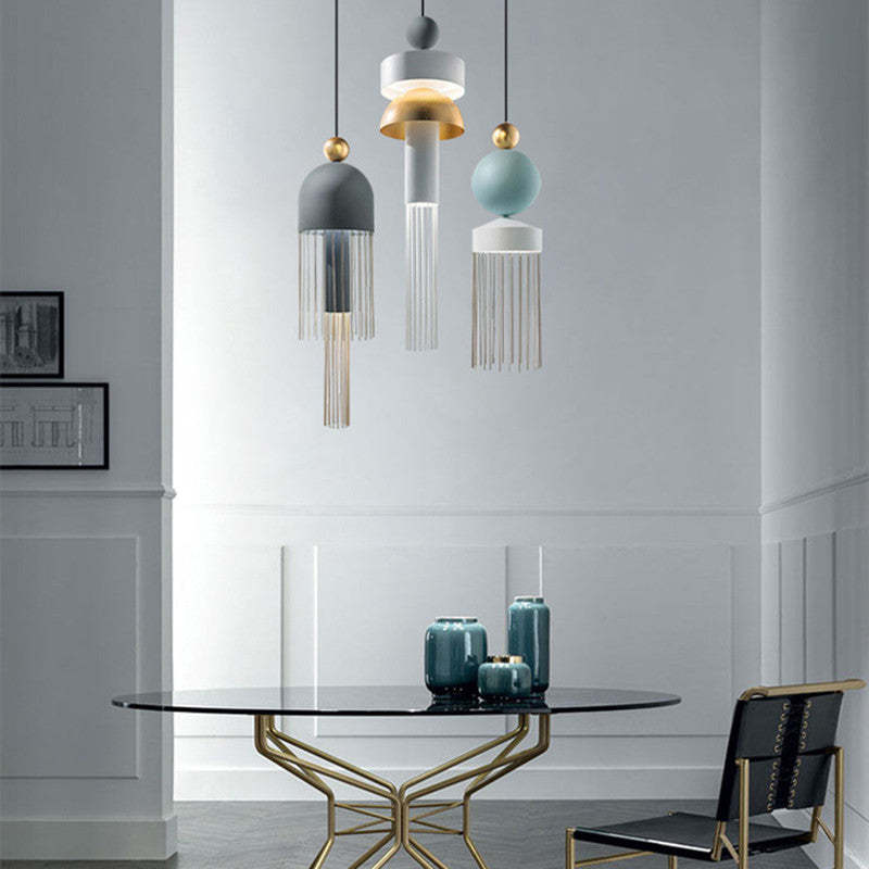 Arisha moderne pendellampe i metal med kvaster