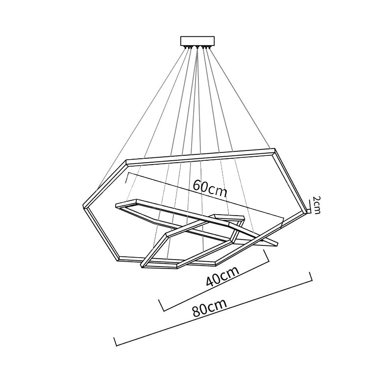 Arisha minimalistisk geometrisk metalpendel, guld, gør-det-selv