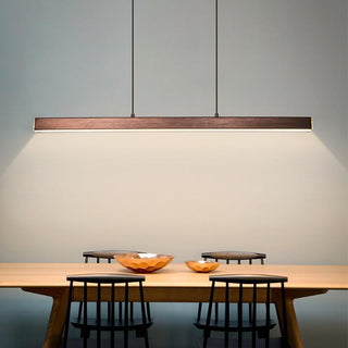 Edge Modern Design Linjär Metall LED Pendellampa Matsal