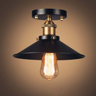 Alessio Taklampa Industrial Cone i Metall, Svart