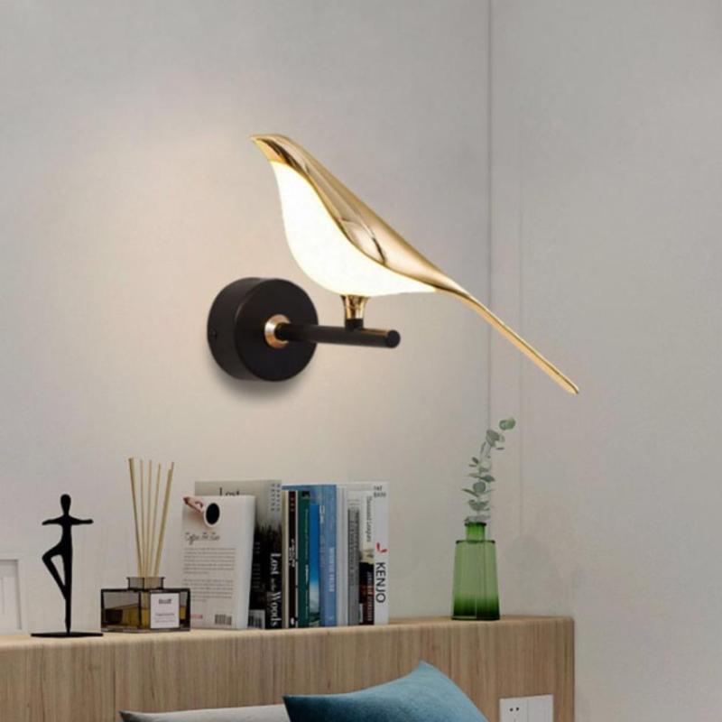 Arisha minimalistisk vägglampa i metall med skata, sovrum