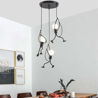 Salgado Pendellampa Retro Design Svart Metall Vardagsrum/Matsa
