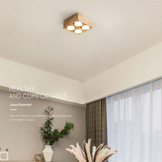 Ozawa LED Modernt Trä Plafond Stockfärg Akryl Vardagsrum/Sängrum