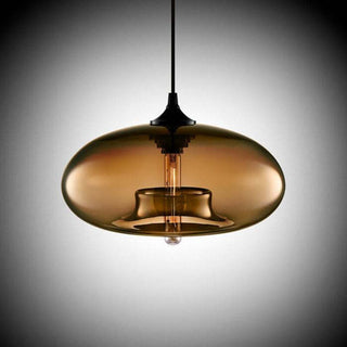 Hailie Modern Brödformad Glas LED Pendellampa Sovrum Matsal