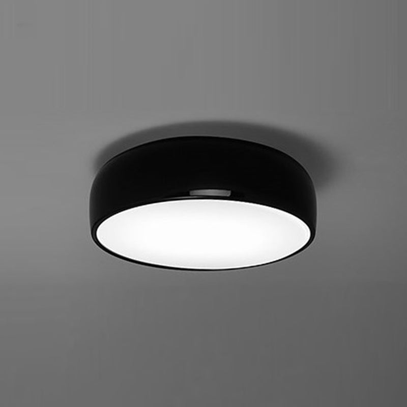 Arisha Modern Dish Shaped Metal Ceiling Light, Black/White