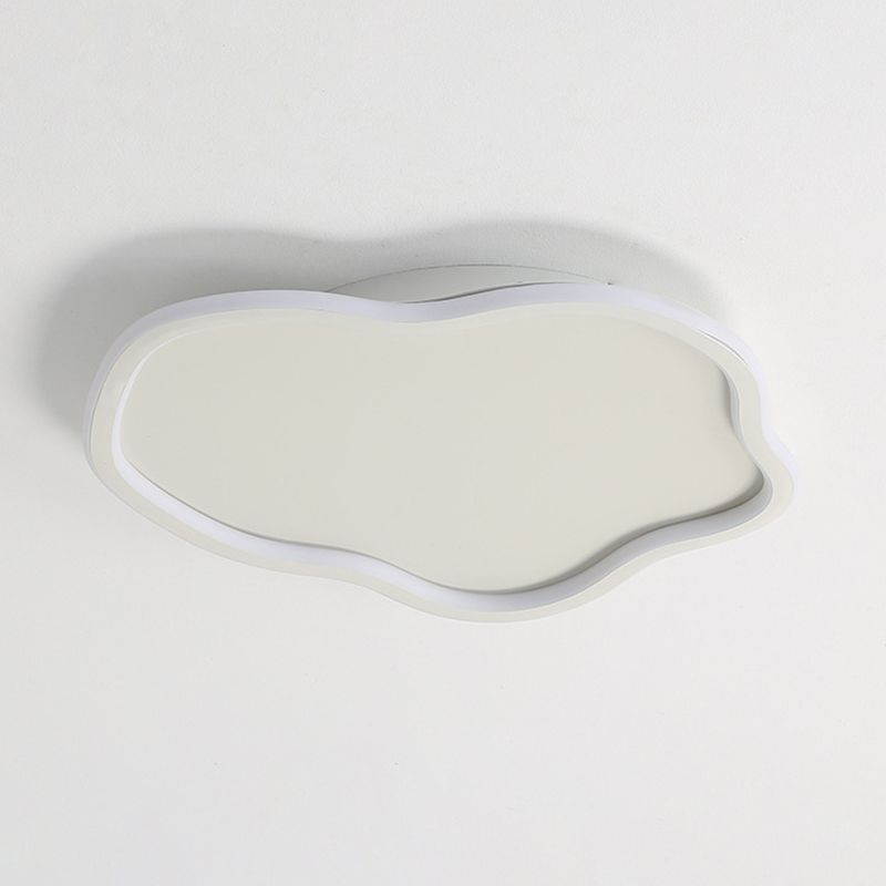 Arisha Modern Metal/ Flush Mount Ceiling Lights, White/Black