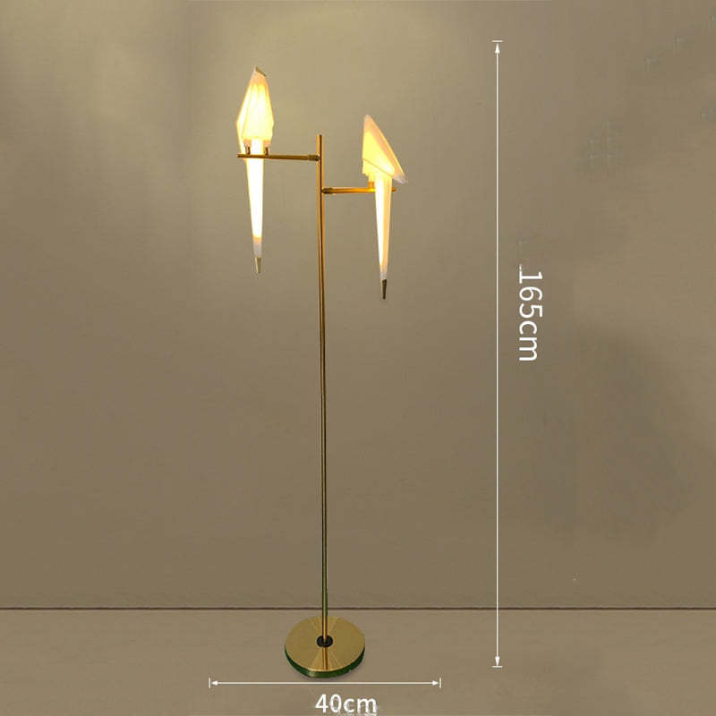 Clifford nordisk fuglebordslampe/gulvlampe, guld, 1/2/3 lyskilder