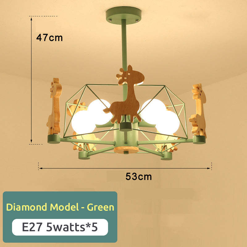 Arisha LED-loftlampe med giraffer