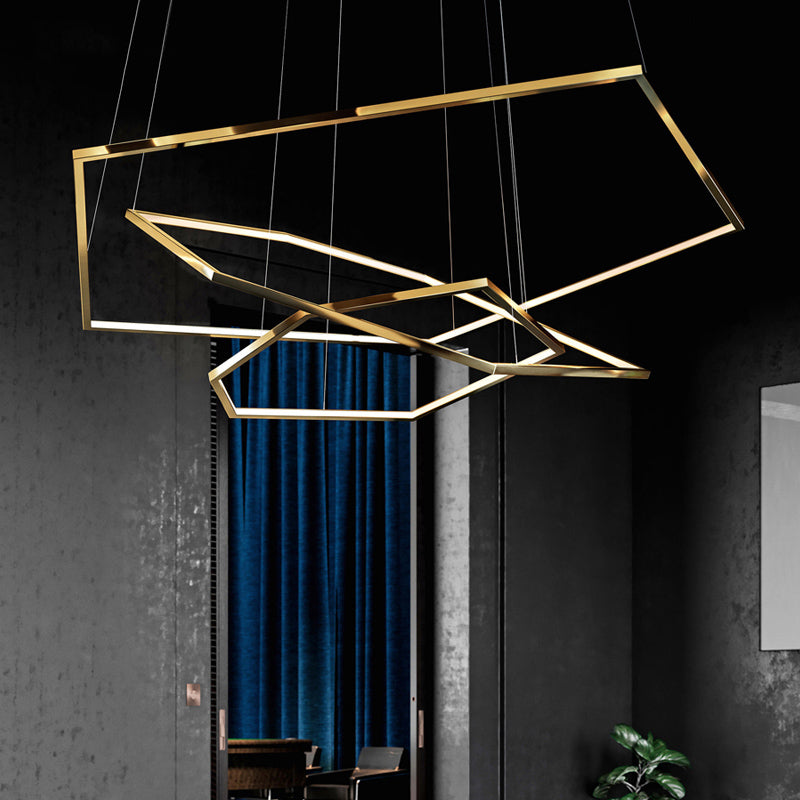 Arisha minimalistisk geometrisk metalpendel, guld, gør-det-selv