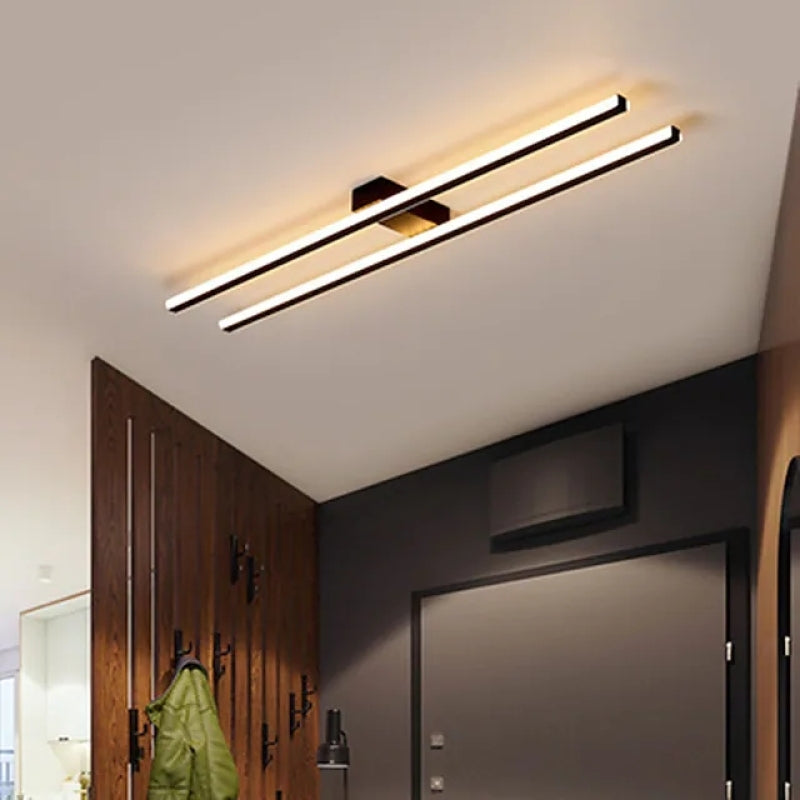 Arisha Modern Minimaliste Flush Mount Ceiling Light, Double-Linear