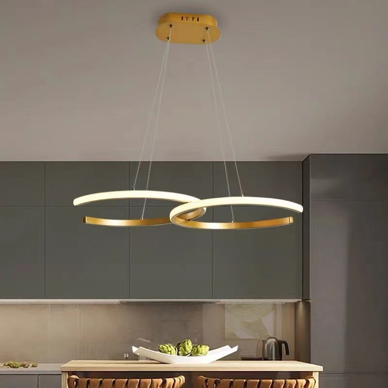 Arisha modern minimalistisk pendellampa, dubbel-C