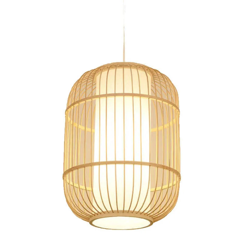 Taven Hand-Woven Knitted Rattan Bamboo Vintage Pendant Light