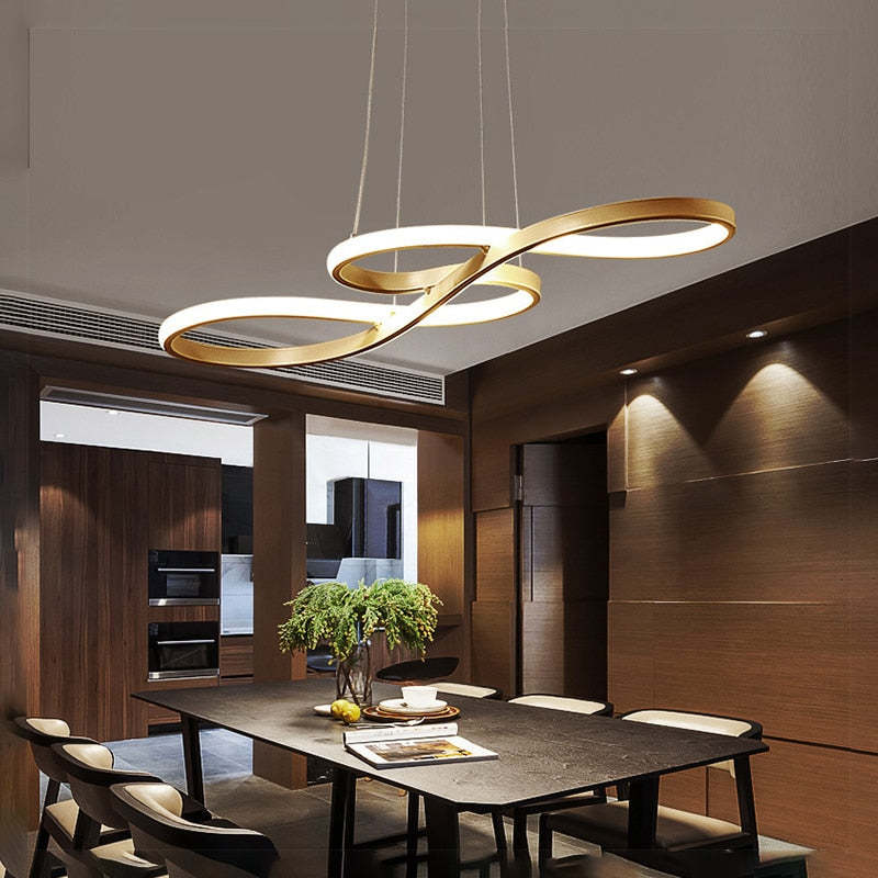 Nerin Musical Note Pendant Light, Black & Gold