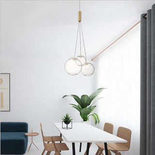Valentina Modern LED Guld Metall Glas Pendellampa Vardagsrum Matsal