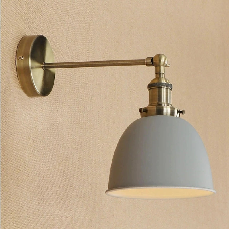 Epoch retro-/vintage-henkinen riippuva seinävalaisin, metallia/LED, musta/valkoinen/harmaa, makuuhuoneeseen
