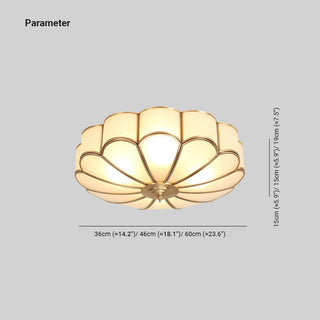 Renée Design Rund Blommor LED Taklampa Metall Mässing Sovrum/Vardagsrum