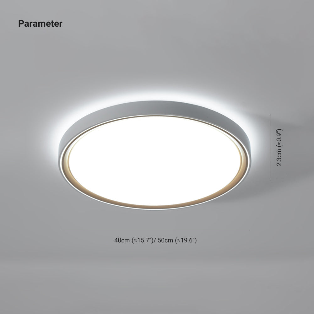 Arisha minimalistisk rund/firkantet metal-loftslampe til planmontering, guld