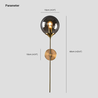 Valentina Modern Metall Glas LED Vägglampa Vardagsrum Sovrum
