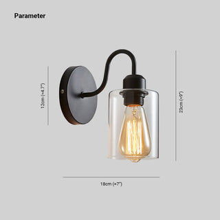 Alessio Retro LED Inomhus Metall/Glas Vägglampa, Guld