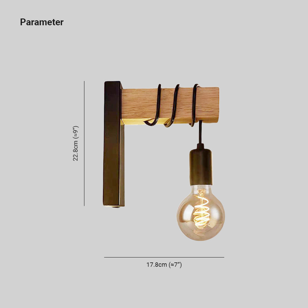 Silva Wall Lamp Bulb Industrial, Metal, Black/White, Living Room