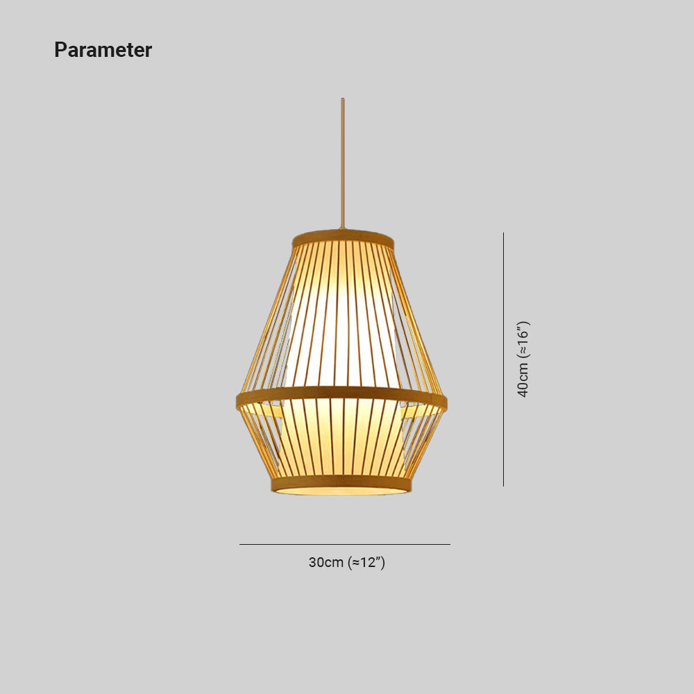 Muto Rattan Handmade Woven Bamboo Vintage Pendant Light