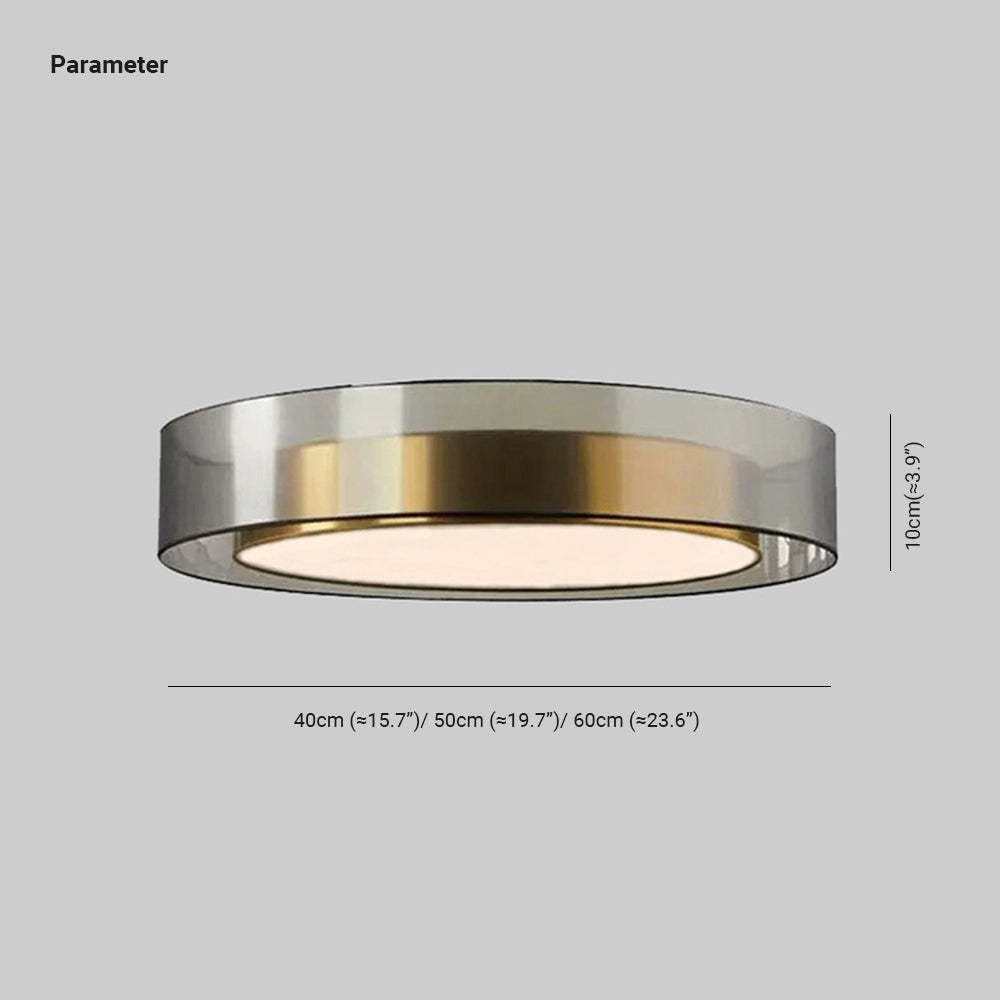 Arisha nordisk modern rund LED-taklampa med utanpåliggande montering, guld/koppar