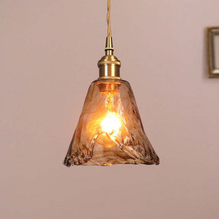 Levy Retro Liten LED Pendellampa Guld Glas Badrum Vardagsrum