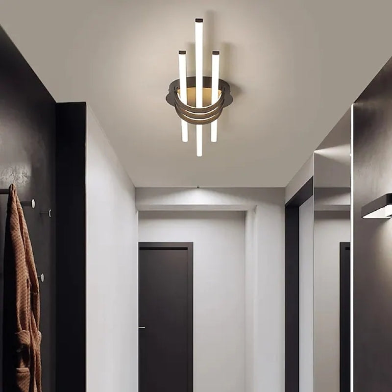 Arisha nútímalegt LED-loftljós, svart/hvítt, fyrir stofu