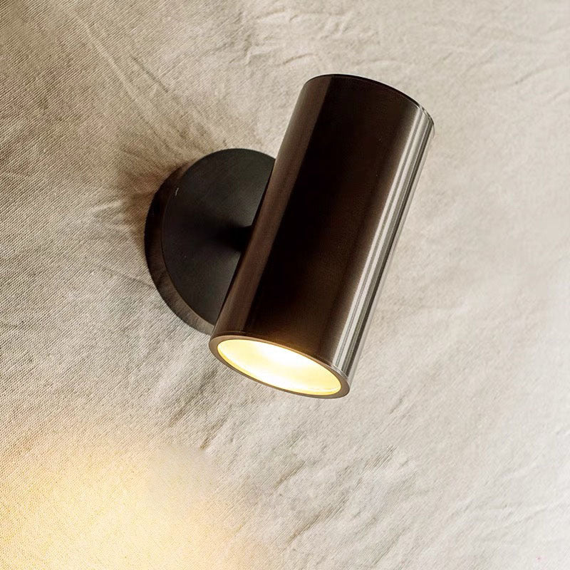 Aria Moden Spotlight cylindrical Metal Wall Lamp, Gold/Black